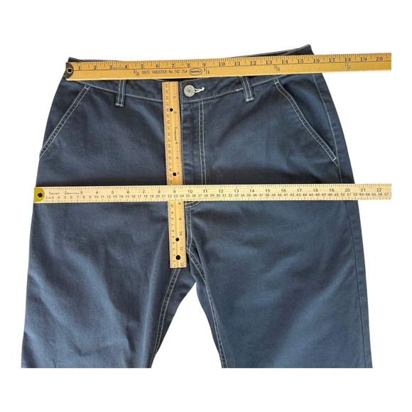 Dickies Women Work‎ Pants Navy White Stitch Size 11 / 30 Relaxed Fit 100% Cotton - Picture 3 of 7